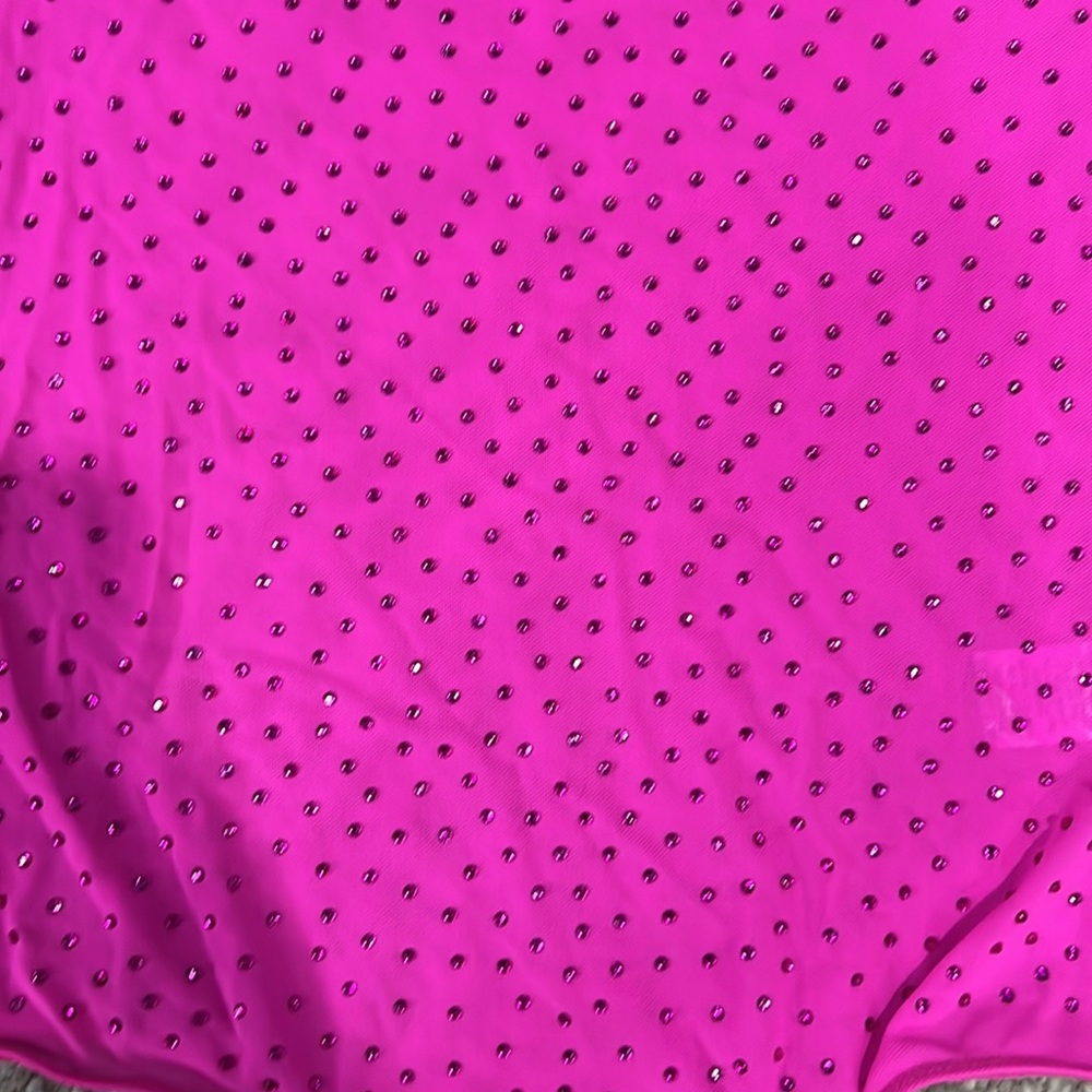 Pink Rhinestone Bodysuit - Picture 3 of 7